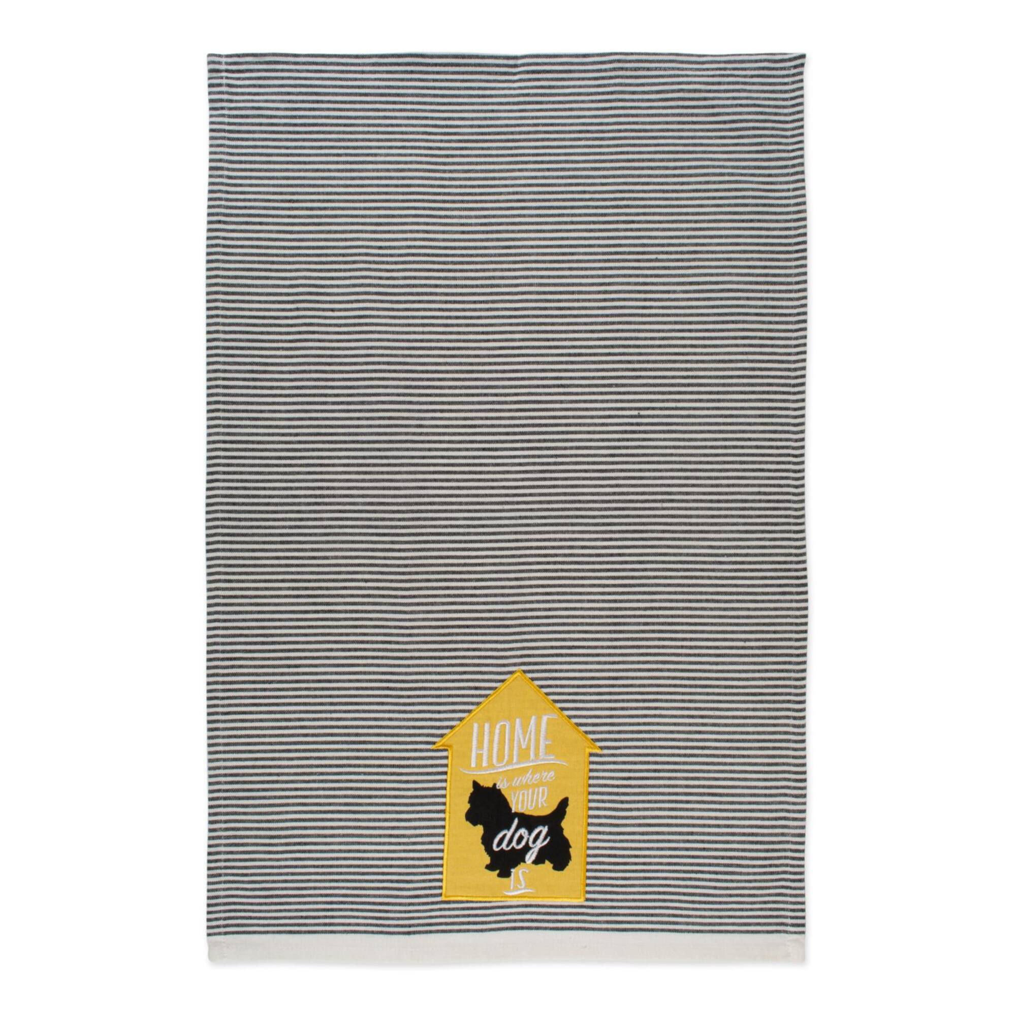 DII® Embellished Dog House Dishtowel Set